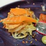 ラ・ロシェル - シルクサーモンのハラスルイベ