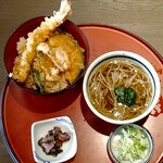 サガミ 法隆寺店 - 大海老天丼と麺