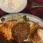 グリル一平 - サービスランチ（チキンカツ魚フライオムレツ）