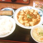 華林楼 - 麻婆豆腐の満腹セット　780円 (もう一品は、春巻きorｴﾋﾞﾏﾖ選択)