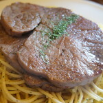 Ra Taberuna - 牛肉の薄切りステーキUP