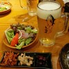 魚焼男 - 三種の酒のアテとサラダ