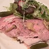パリのワイン食堂 - 特選黒豚もも肉のロースハム  きのこのマリネ添え  トリュフ風味のヴィネグレットソース