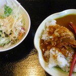 又吉観光農園レストラン - もっと云えばライス，豚汁，小針も食べ放題．ご飯は美味しい．