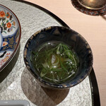 渋谷 天婦羅 ふじもと - アンコウと九条ネギの濃厚スープ