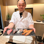 Shibuya Tempura Fujimoto - 今からお寿司に入りますと大将