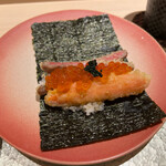 渋谷 天婦羅 ふじもと - 鹿児島県産の黒毛和牛とズワイガニ、いくら、キャビア巻き