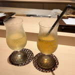 Shibuya Tempura Fujimoto - ジンジャーエールで乾杯