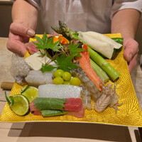 渋谷 天婦羅 ふじもと - 今からこれを揚げていきます