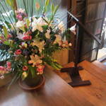 日和庵 - 店頭の花