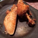 八鶏 - あげもの3種盛。から揚げを少し食べたので、この写真より実際の量は多いです。