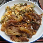 立喰いうどん 河内うどん - カルビ丼