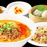 Sichuan authentic dandan noodles and half fried rice set