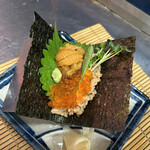 Sea urchin and salmon roe