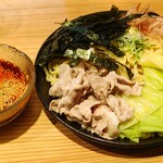 Okkommiyabi - はぶてとん太麺 (900円)＋特盛 (200円)  合計(税込み 1.100円)