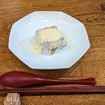 あかぎ - ピスタチオ豆腐、パルメジャーノソース