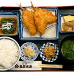 Fried horse mackerel set meal