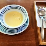 Kafe Resutoran Kopan - ランチセットのコーンスープ