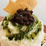 こひる庵 - そしてあんこも乗せてみる　宇治金時風（╹◡╹）♡