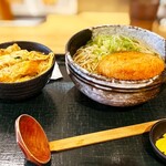 ラム新YOKOHAMA - ランチ 季節のおすすめ 大判コロッケそば ミニカツ丼セット