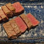鉄板焼き あさひ - 黒毛和牛のステーキ(コース料理 金木犀～きんもくせい～コース)