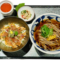 かけ蕎麦or稲庭うどん＆麴漬け丼セット