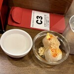 タイ料理キングサイアム - ランチセットの生春巻きとデザート