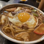 太田屋 - うどん 880円 半熟卵80円