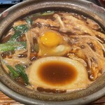 三国一 - 味噌煮込みうどん生卵トッピング