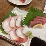 大衆飲み処　徳田酒店 - タコとマグロの２種盛