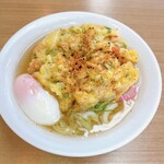 鴨池・垂水フェリー 南海うどん - 料理写真:月見かきあげうどん