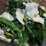 宇豆基野 - ゆばとほうれん草のお浸し