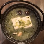 [Winter only] Boiled tofu with Oyster and green butter