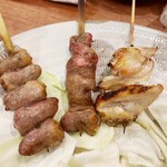 焼きとり 酒湊 - ハツ、レバー、ヤゲン軟骨