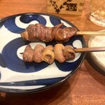 焼きとり 酒湊 - レバー、ハツ