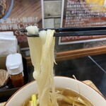 お福さんのひっぱりうどん - ピリ辛ネギうどん（￥600税込み）