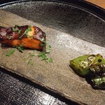 食工房 ひろさき - ビワマスの幽庵焼きと焼き万願寺唐辛子