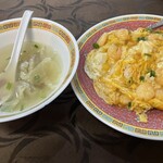 西湖園 - 海老玉ご飯と小ワンタンのセット