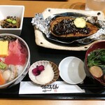 勘左衛門 - ・「日替わりA ミニ海鮮丼と米ナスそぼろみそ(¥950)」