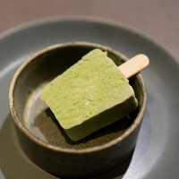 鉄板焼き 表参道 - 小松菜、バナナ、ヨーグルトのシャーベット