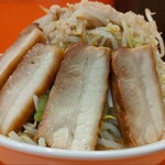 ラーメン ブッダ - 濃厚おさかな醤油豚W 極太麺300g 野菜ﾏｼﾏｼアブラﾏｼ 2023.10.24