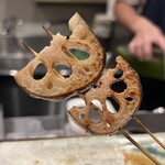 酒亭 田中 - 焼鳥5本セット(蓮根)