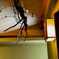 すし処 めくみ - ウエイティングルーム上部。 めくみさんは、あちこちに樹々をイメージに使われてます。 以前は、ここの床に、意図的に落ち葉を散らしたり。 おちゃめな大将、案外、こだわりが強いです。