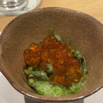 みきとう - 下に山菜の「みず」とマグロ