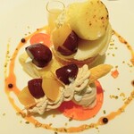 タカノフルーツパーラー - 栗と洋梨のプレートデザート