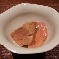 鳥匠 いし井 - .....三品目  白肝のお造り（高坂鶏）.....