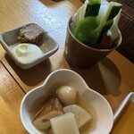 あきば - お通し　味噌が美味い