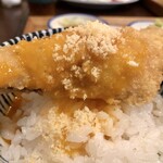 Tokyo Ajifurai - 卵黄醤油につけたあアジフライ