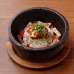 Garlic BUTA rice with stone roasted tomatoes