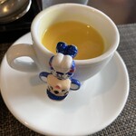 リストランテ プレーゴ - かぼちゃの冷製スープ。うんまい。